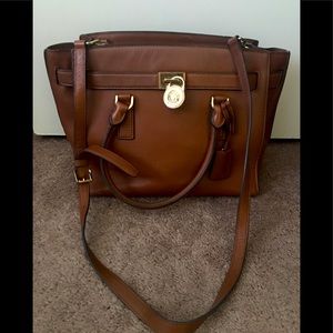 Michael Kors Camel Color Leather Tote Satchel